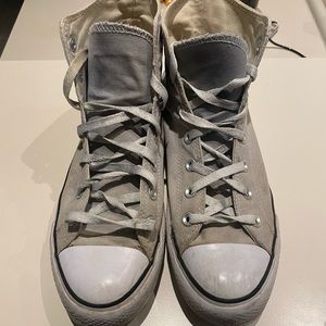 light grey high top converse
